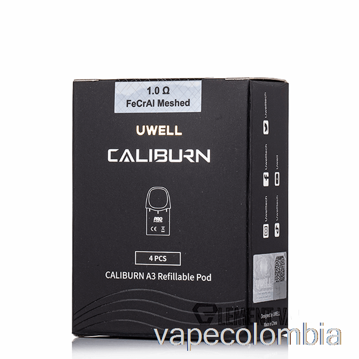 Vape Kit Completo Uwell Caliburn A3 Cápsulas De Repuesto 1.0ohm A3 Cápsulas De Malla Fecral